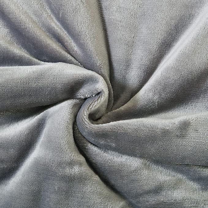 SOCHOW Sherpa Fleece Throw Blanket, Grey, 90x90 inches | Double-Sided Super Soft Luxurious Plush Blanket Queen Size