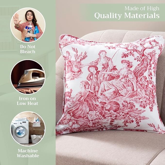 Maison d' Hermine Throw Pillow Covers 100% Cotton (20" x 20" - Pack of 1)