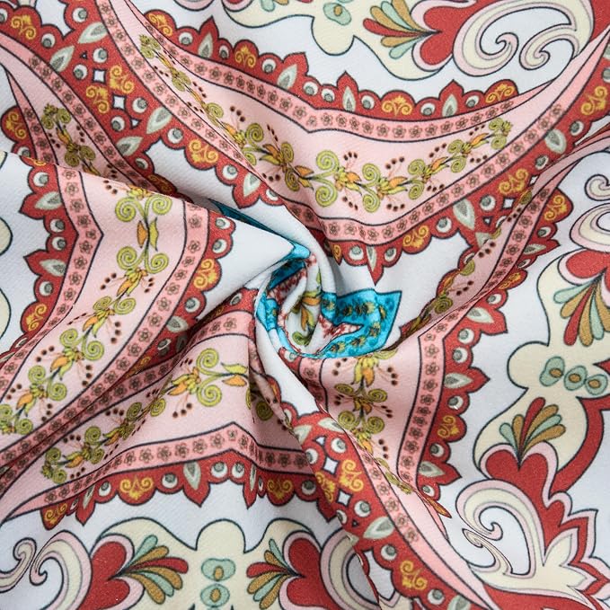 Boho Throw Pillow Covers 18X18 Inch Set of 2 Bohemian Soft Velvet Couch Pillow Cases Farmhouse Decorative Pillow Covers for Sofa Living Room Bedroom Outdoor Patio Porch Crimson Paisley