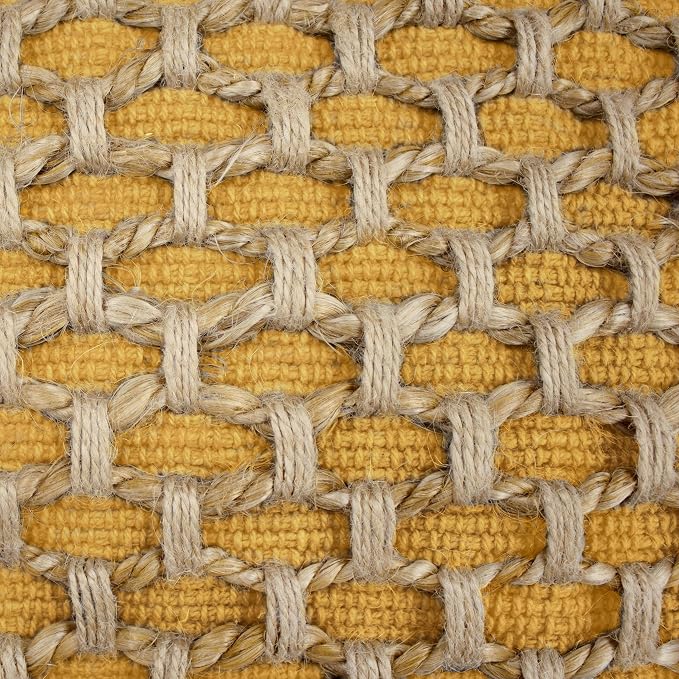 Boho Living 18x18 Mustard Yellow Throw Pillow Covers with Pillow Insert Included, Pack of 1