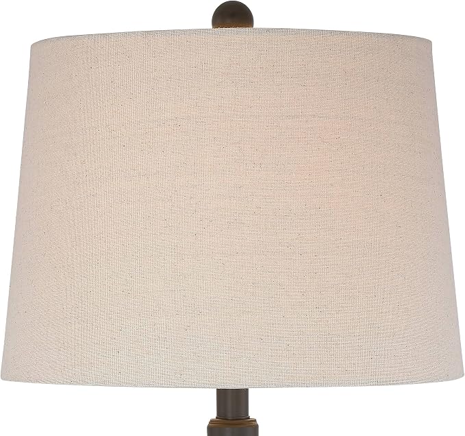 Annie 28" Tall Table Lamps Set of 2 Open Scroll Iron Bronze Brown