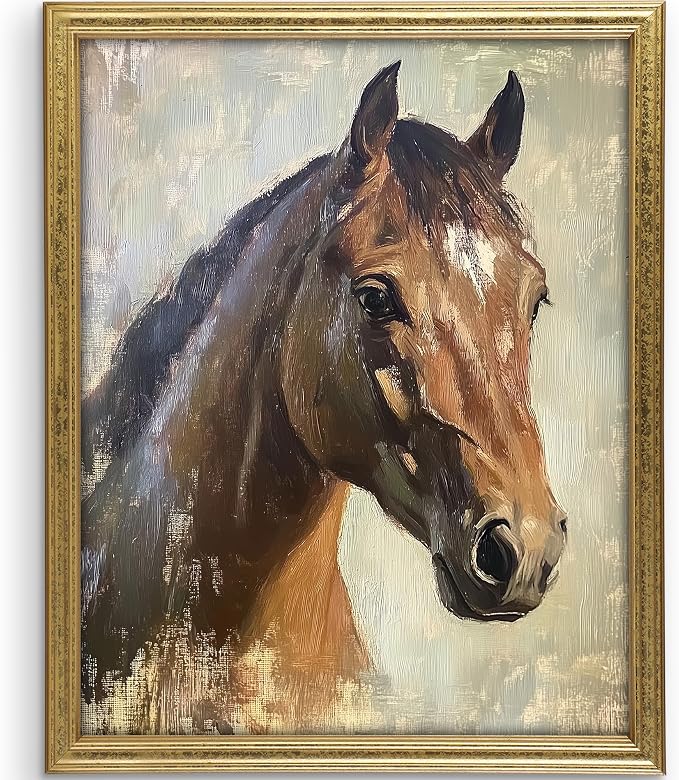 DREAM BIG PRINTABLES Portrait of a Horse Art Print - 11x14 | Rustic Wall Art for Western Home Decor | Farmhouse Wall Pictures for Bedroom | Living Room Wall Art | Office Wall Decor for Home