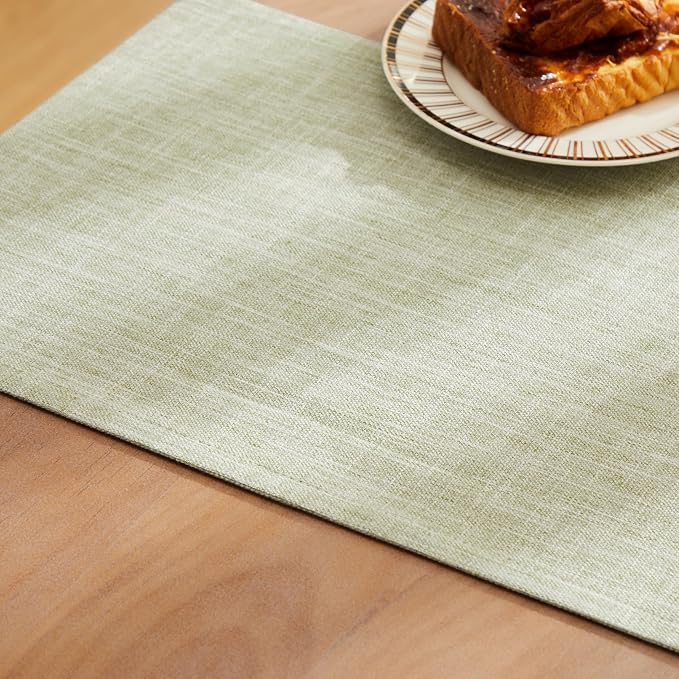 ZeeMart Rustic Cotton Linen Table Runner, 13x108 Inches Green | Farmhouse Style Linen Table Runners 108 Inches Long, Washable Kitchen Dining Table Decoration for Home Party Decor
