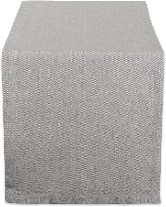 DII Chambray Kitchen, Tabletop Collection, Gray, 14x72 Table Runner