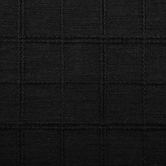 ZeeMart Linen Checked Farmhouse Table Runner, 13x72 Inches Black | Raised Grid Design, Rich Woven Texture, Linen Blend Table Runners 72 Inches Long, Machine Washable, Boho Home Kitchen Decor