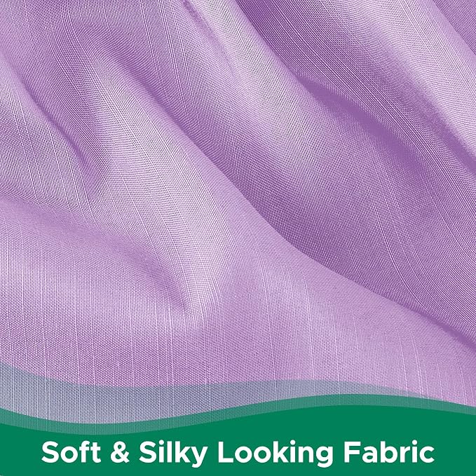 Wrap Around Bed Skirt Full Size Beds 15" Drop-Elastic Dust Ruffle Violet | Adjustable Pleated Bedskirt-Easy Fit Wrinkle Resistant Washable Bed Skirting-Hotel Studio Apartment Home Guest Bedroom Rental