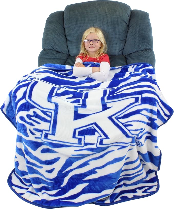 College Covers Everything Comfy Kentucky Wildcats Soft Raschel Throw Blanket, 60 in by 50 in