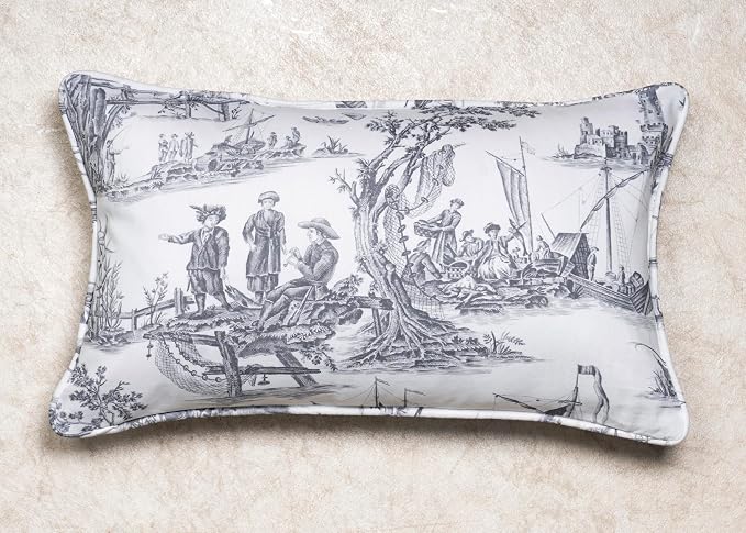Maison d' Hermine Throw Pillow Covers 100% Cotton (12" x 20" - Pack of 1)