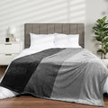 PAVILIA Black Ombre Fleece Throw Blanket for Couch Sofa Bed, 60x80 Twin