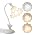 Flower Table Lamp, LED Reading Light Vintage Night light (White Pearls)