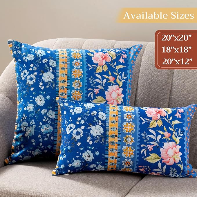 Maison d' Hermine Throw Pillow Covers 100% Cotton (20" x 20" - Pack of 1)