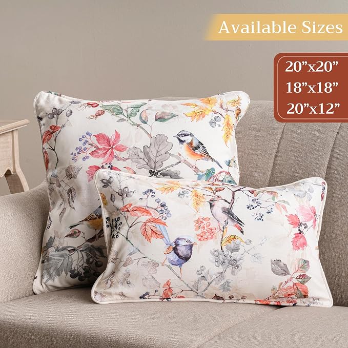 Maison d' Hermine Throw Pillow Covers 100% Cotton (18" x 18" - Pack of 1)