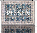 5x7 Washable Rug for Living Room, Non Slip Carpet for Bedroom | Soft faux wool, machine washable & stain resistant. Non-slip rubber backing, low pile. For living room, bedroom, office.Blue.