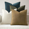 Pack of 4 Throw Pillow Covers Corduroy 18x18 Inch,Green Brown | Decorative Velvet Couch,Summer Cases Square,Farmhouse Boho Cushion Covers for Sofa Bed Living Room Home Decor & Office