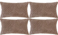 Set of 4 Light Brown Decorative Throw Pillow Covers 12x20 Inch Corduroy Pillow Covers for Bed Couch Sofa Living Room Soft Cushion Cases