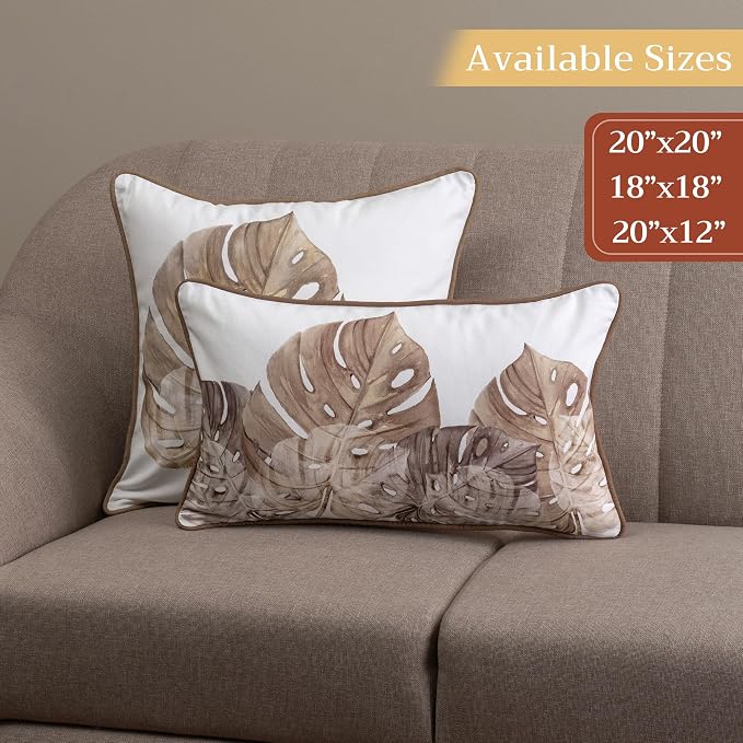 Maison d' Hermine Throw Pillow Covers 100% Cotton (20" x 20" - Pack of 1)
