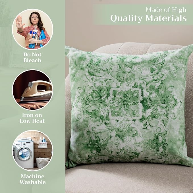 Maison d' Hermine Throw Pillow Covers 100% Cotton (18" x 18" - Pack of 1)
