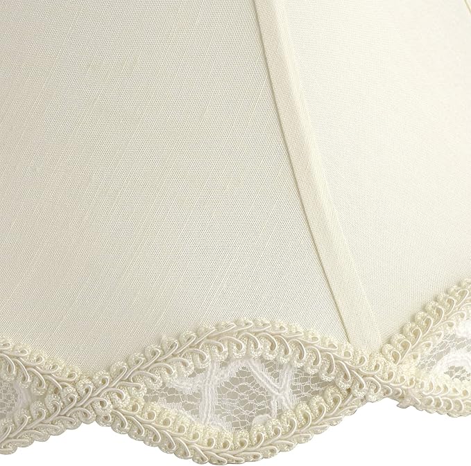 360 Lighting Vintage Chic 60" Tall Cream Shade Antique White Floor Lamp