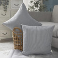 CARRIE HOME Blue White Farmhouse Striped Pillow Covers 18x18 Set of 2 Navy Blue Farmhouse Decor Pillows for Sofa Bedroom Chair and Christmas Decoration