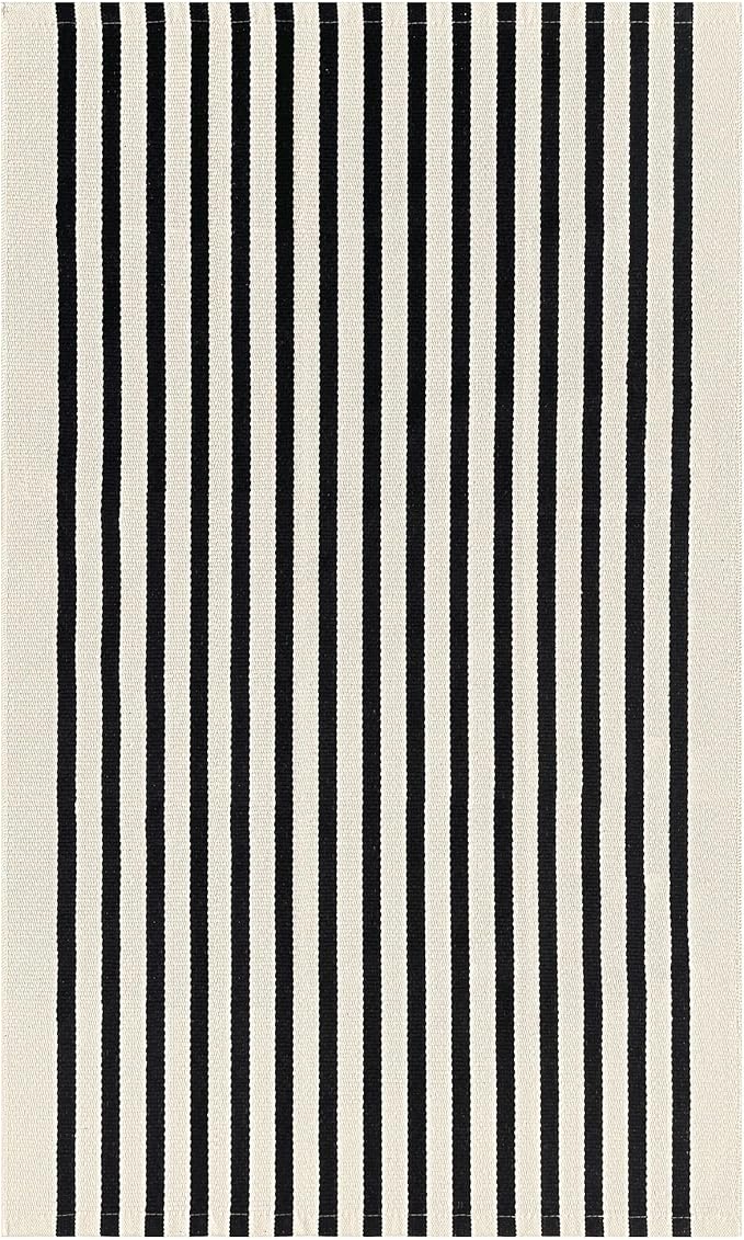 KILOCOCO Beige Striped Rug 3x5 Indoor Outdoor Rugs Washable Front Door Rugs | Cotton Layered Doormats, Washable Front Porch Rug, Woven Low Pile Welcome Mat for Kitchen Entryway Farmhouse Patio