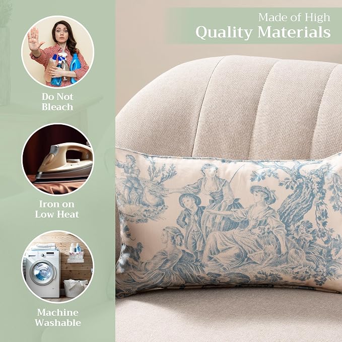 Maison d' Hermine Throw Pillow Covers 100% Cotton (12" x 20" - Pack of 1)