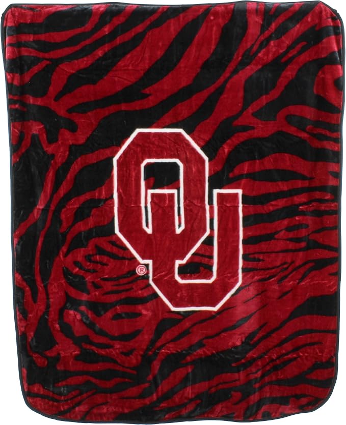 College Covers Oklahoma Sooners Raschel Throw Blanket, 60 in by 50 in