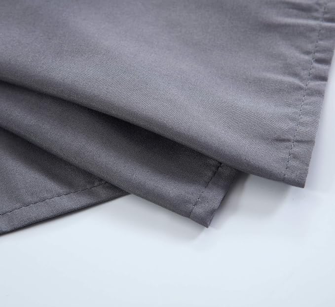 MEILA Wrap Around Bed Skirt for Queen & King Beds, 18" Drop,Dark Grey | Three-Side Adjustable Elastic Dust Ruffle, Ruffled Polyester Fabric, Easy to Install, Fade Resistant & Machine Washable