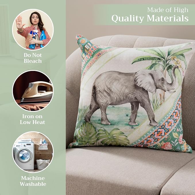 Maison d' Hermine Throw Pillow Covers 100% Cotton (20" x 20" - Pack of 1)