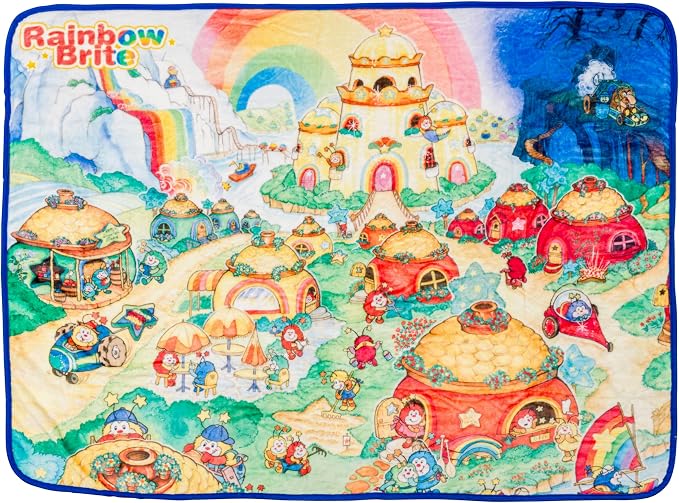 Silver Buffalo Rainbow Brite in Rainbowland, Fleece Throw Blanket, 45x60in | Soft and Cozy, 250 GSM