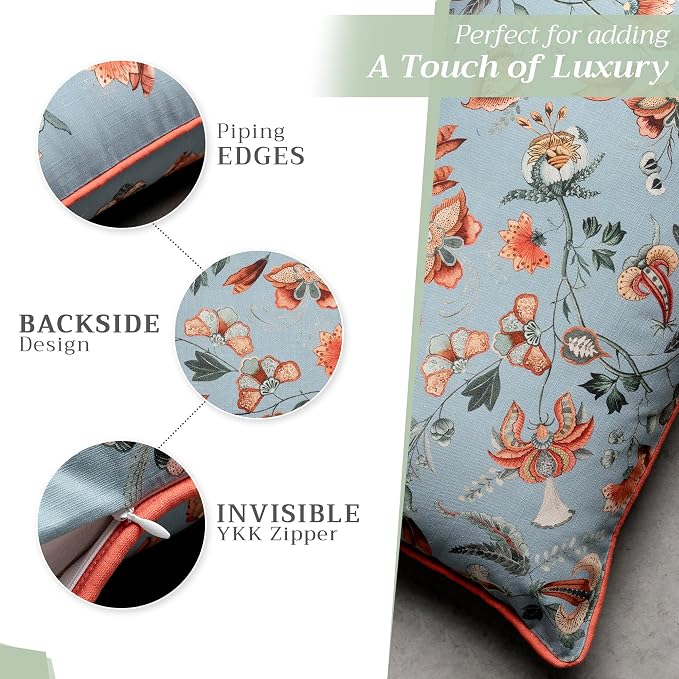 Maison d' Hermine Throw Pillow Covers 100% Cotton (18" x 18" - Pack of 1)