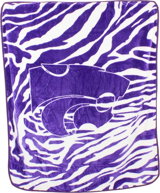 College Covers Kansas State Wildcats Raschel Throw Blanket, 60 in by 50 in