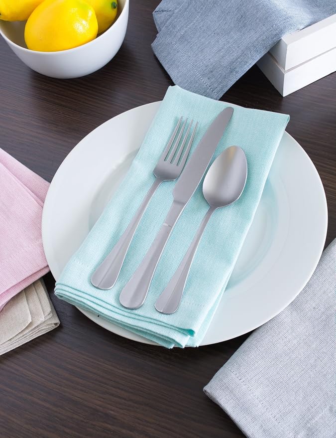 DII Chambray Kitchen, Tabletop Collection, Aqua, Napkin Set