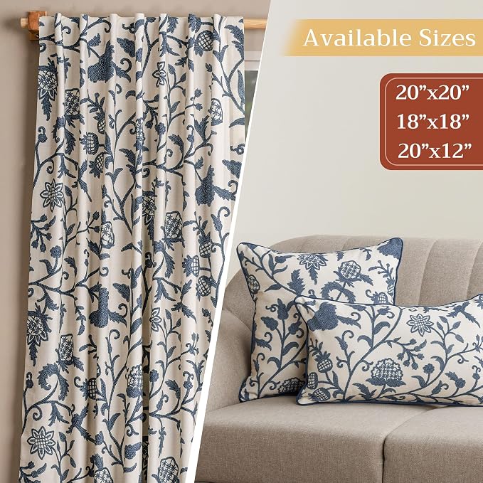 Maison d' Hermine Throw Pillow Covers 100% Cotton (18" x 18" - Pack of 1)