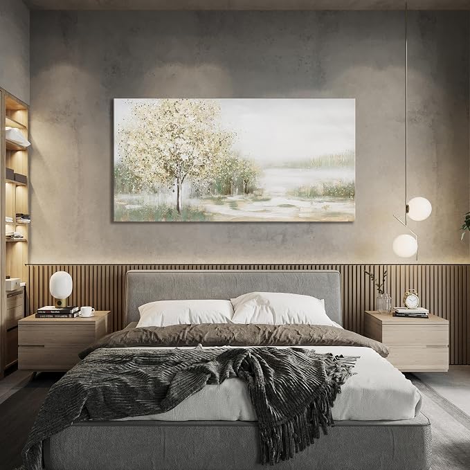 Canvas Wall Art Decor Large Green Wall Art for Living Room Natural Landscape Wall Art Decor Canvas Art Wall Decor Oversized Wall Art Prints for Room Bedroom Office Decor 29"X58"