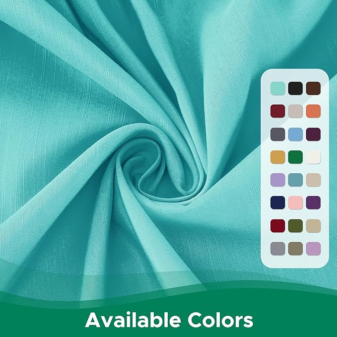Wrap Around Queen Size Bed Skirt 19 Inch Drop-Elastic Dust Ruffle Aqua | Adjustable Pleated Bedskirt-Easy Fit Wrinkle Resistant Washable Hotel Quality Fabric Bed Skirting-Master Guest Bedroom Rental