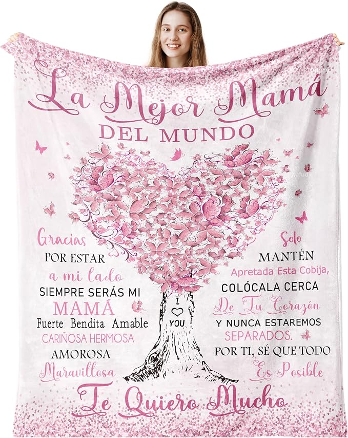Regalos para Mama, Mexican Mom Gifts, Regalos para Mama en Español, Gifts for Mom in Spanish Blanket 50"x60", Mamá Gifts