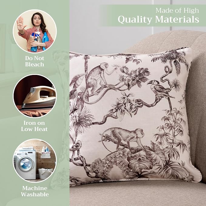 Maison d' Hermine Throw Pillow Covers 100% Cotton (20" x 20" - Pack of 1)