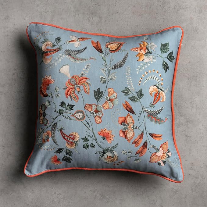 Maison d' Hermine Throw Pillow Covers 100% Cotton (18" x 18" - Pack of 1)