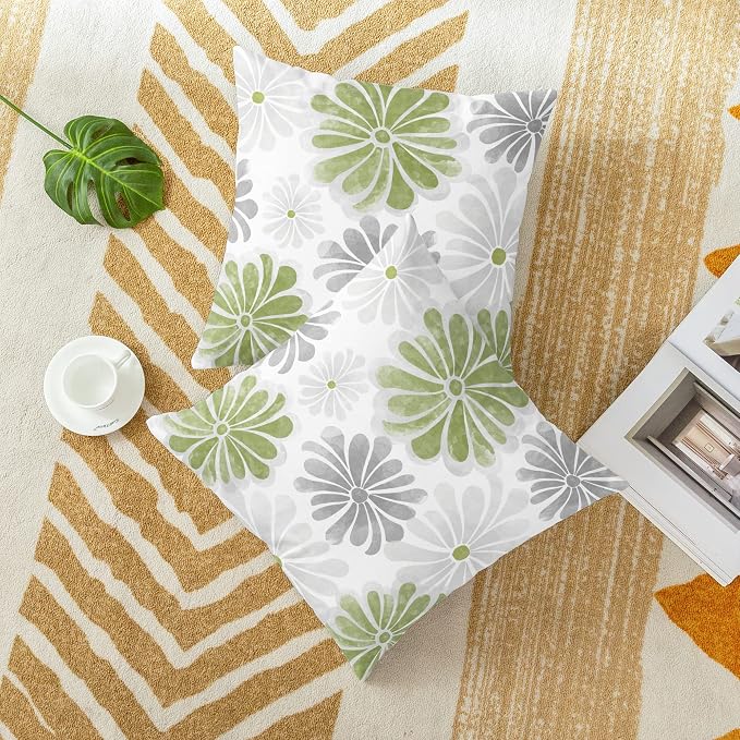 CaliTime Decorative Couch Throw Pillow Covers, 20 X 20 Inches, Sage Green