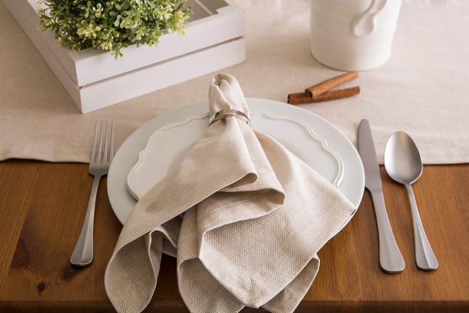 DII Chambray Kitchen, Tabletop Collection, Natural, 14x72 Table Runner