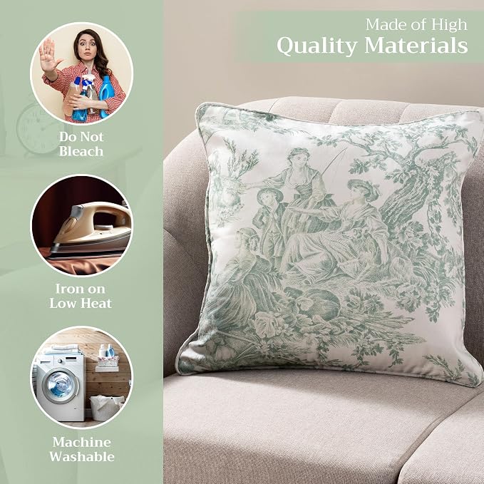 Maison d' Hermine Throw Pillow Covers 100% Cotton (20" x 20" - Pack of 1)