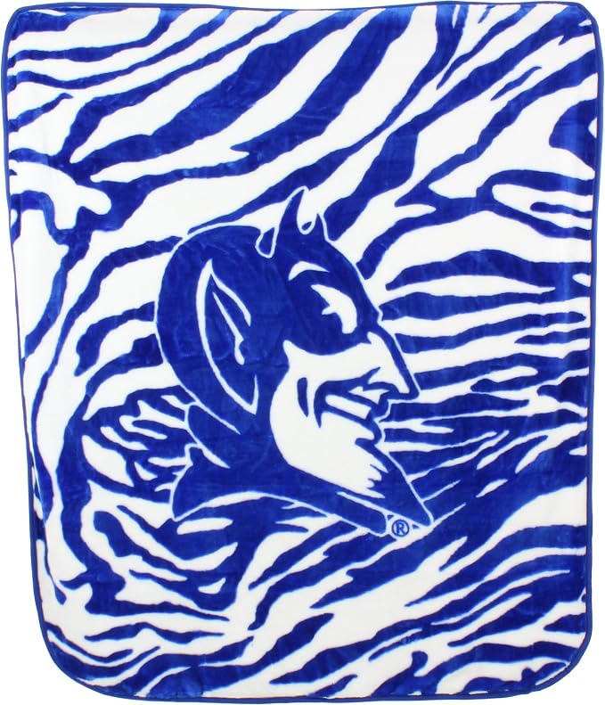 College Covers Everything Comfy Duke Blue Devils Soft Raschel Throw Blanket, 60 in by 50 in