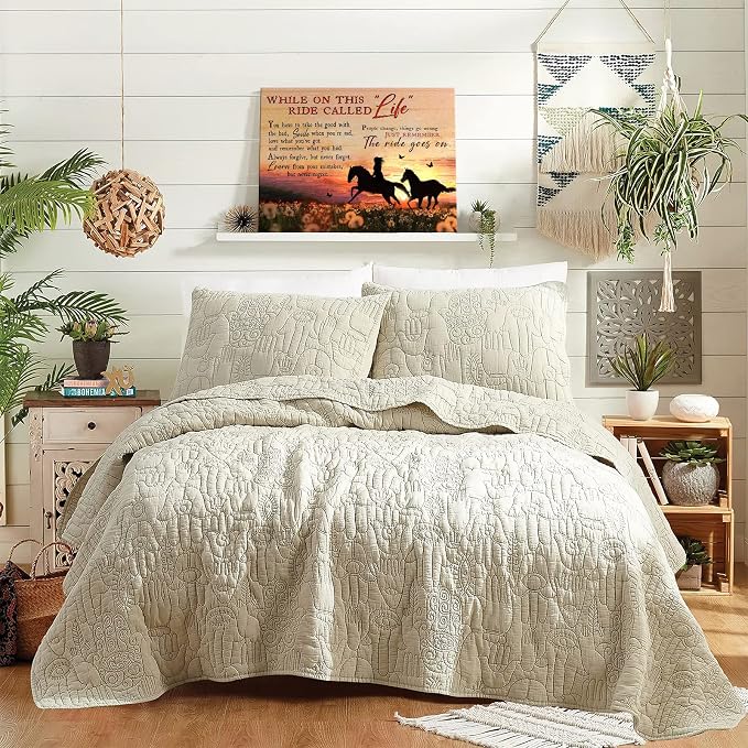 Rustic Religious Horse Wall Art Life with Girl Picture Inspirational Painting Horse Gifts for Girls Framed Modern Artwork for Girls Bedroom Home Decor 16x20 inch