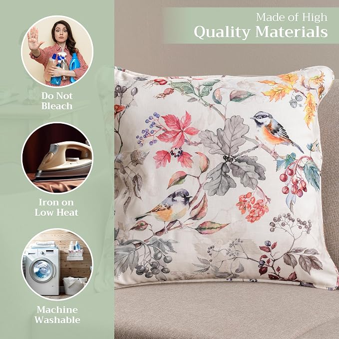Maison d' Hermine Throw Pillow Covers 100% Cotton (18" x 18" - Pack of 1)