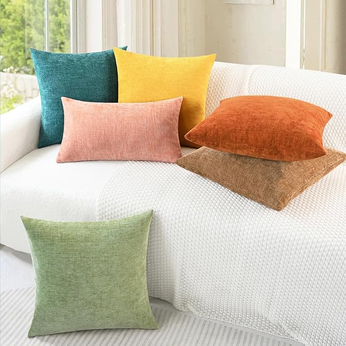 CaliTime Decorative Couch Throw Pillow Covers 20 X 12 Inches Teal