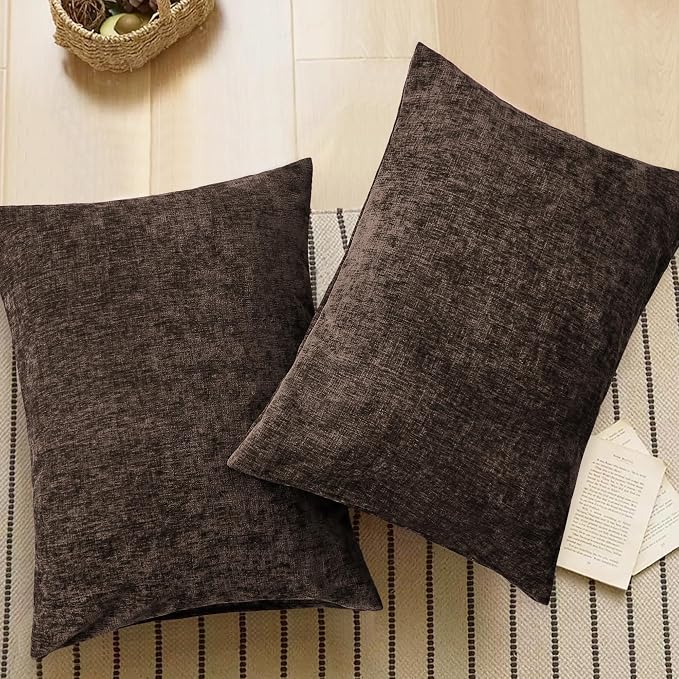 CaliTime Decorative Standard Throw Pillow Covers 26 X 20 Inches Coffee
