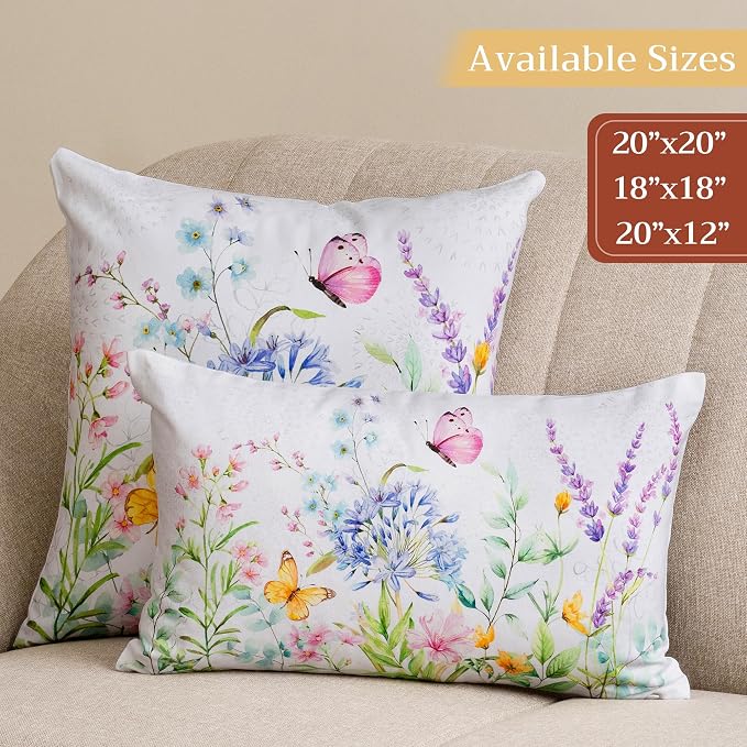 Maison d' Hermine Throw Pillow Covers 100% Cotton (12" x 20" - Pack of 1)