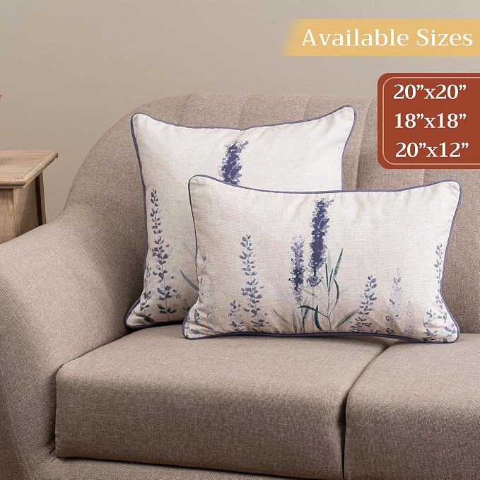 Maison d' Hermine Throw Pillow Covers 100% Cotton (20" x 20" - Pack of 1)