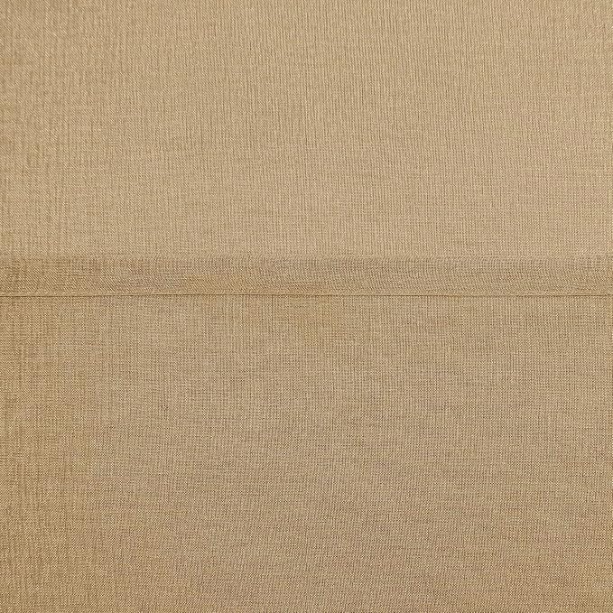 DWCN Taupe Sheer Curtains for Living Room Bedroom - Faux Linen Look Voile Drapes Grommet Top Window Curtain Panel 46 x 45 Inch Length, Set of 2 Panels