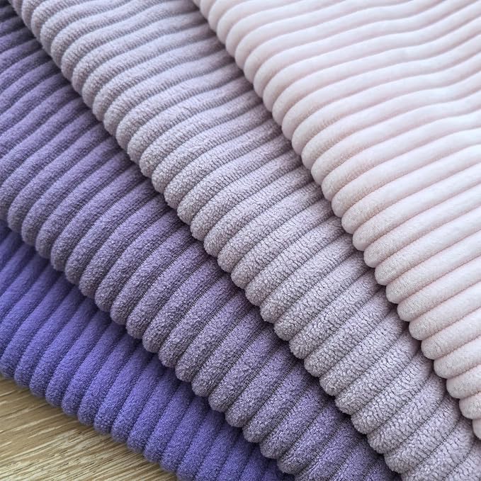 Pack of 4 Throw Pillow Covers Corduroy 18x18 Inch,Purple | Decorative Velvet Couch,Summer Cases Square,Farmhouse Boho Cushion Covers for Sofa Bed Living Room Home Decor & Office